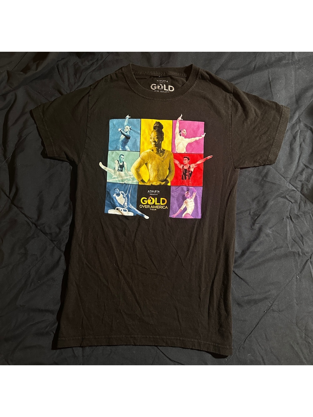 XS 2024 "Gold Over America" Simone Biles Olympic Gymnast Tee